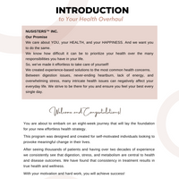 Introduction to your health overhaul. NUsisters Inc. Our Promise. Welcome and congratulations.