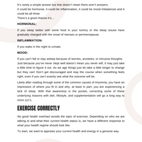 Why you can't fall or stay asleep? Hormonal. Inflammation. Mood. Exercise Correctly. NUsisters New Start Cookbook Health overhaul.