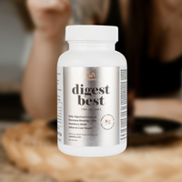 Digest Best. NUsisters. 60 capsules. Daily Digestive Enzymes. Decreased Bloating and Gas. Heartburn Relief. Enhance Liver Health.