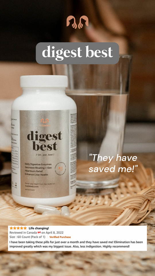 Digest Best bottle with review "They have saved me!" 5-star review LIFE CHANGING! Reviewed in Canada on April 8, 2022 Size 60 count (pack of 1) Verified Purchase. I have been taking these pills for just over a month and they have save me! Elimination has been improved greatly which was my biggest issue. Also, less indigestion. Highly recommend!