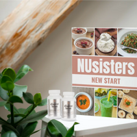 two bottles of Digest Best. NUsisters New Start Ecookbook.